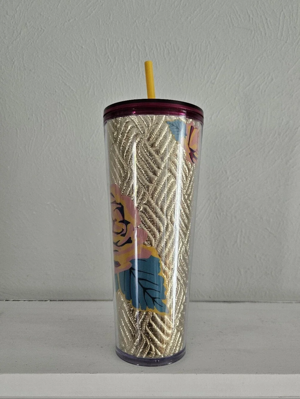 NWOT Starbucks Fall 2020 Quilted Rose Tumbler Cup- Venti 24 Ounces